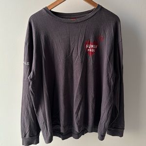 Human Made Long Sleeve Gray Gears for Futuristic Teenagers Size L